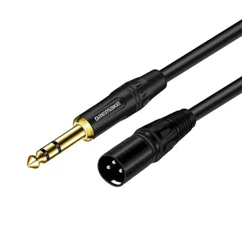 

6.35 mm 1/4 Inch TRS Male to XLR Male Audio Stereo Mic Cable - 6.5 mm 1/4 Inch Male to XLR Male Balanced Speaker Mic Cable
