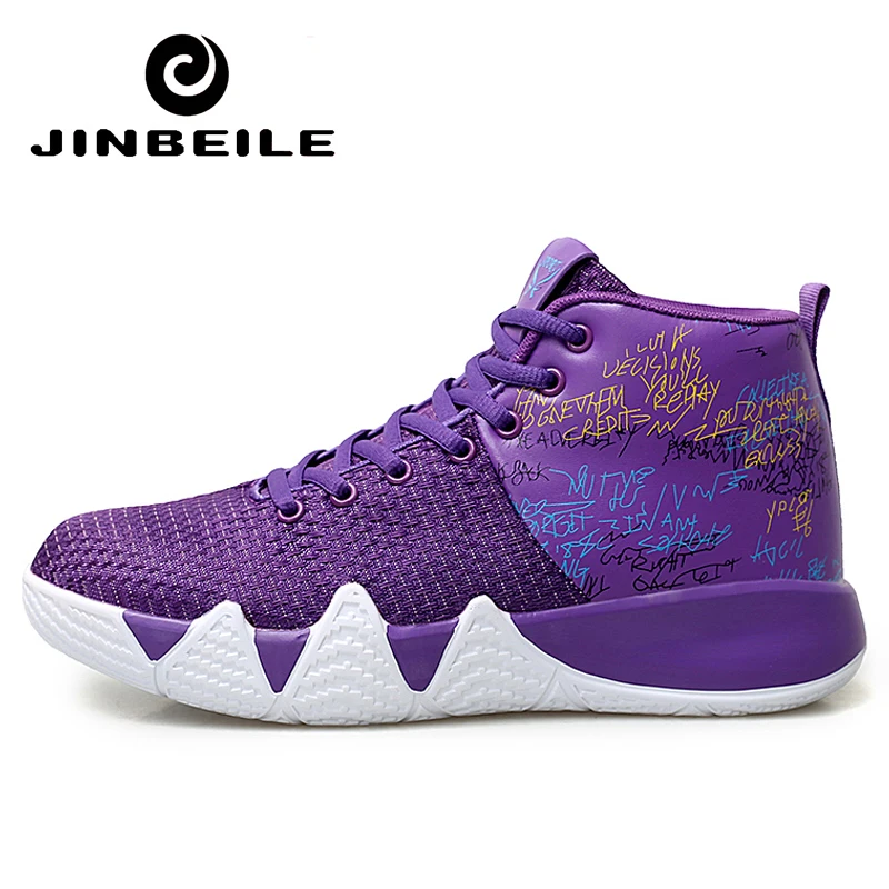 

2019 Summer Cushioning Basketball Shoes High Popular Purple Red Comfortable Sneaker Outdoor Cheap Sport Boots basquete retro Men