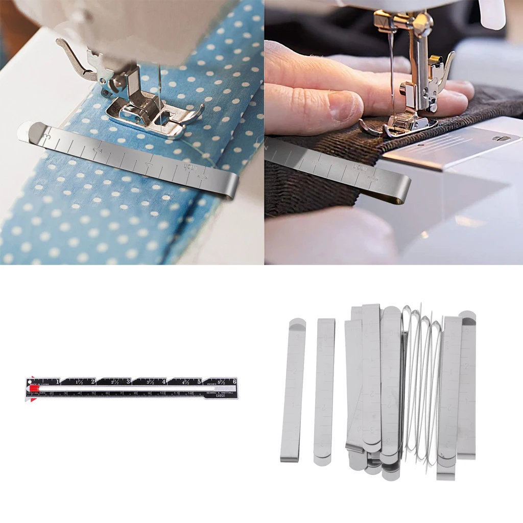 21Pcs Sewing Knitting Gauge Hem Clips Garment Measuring Ruler DIY Craft Tools