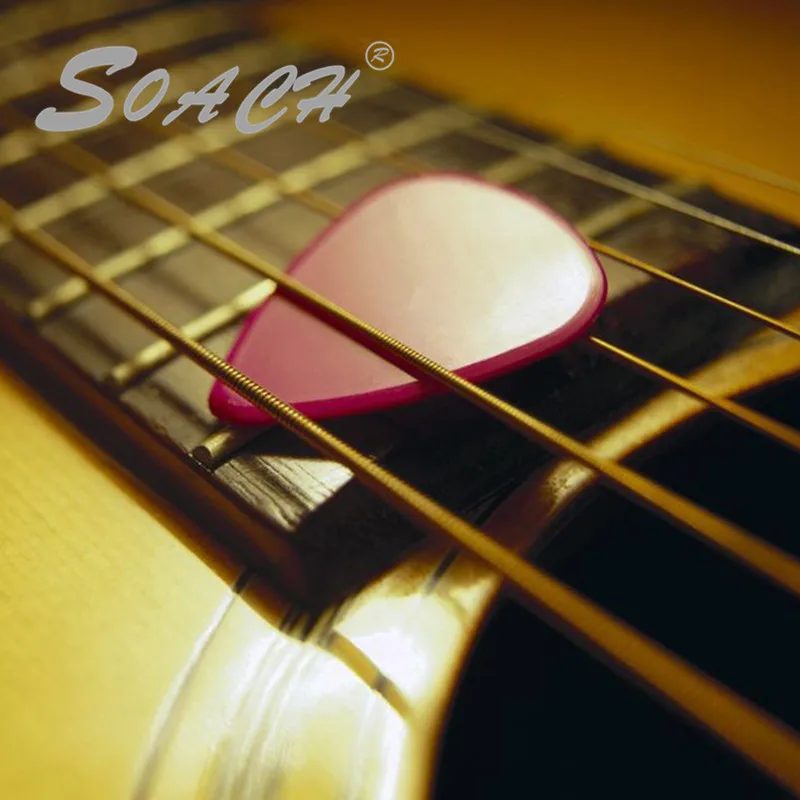 SOACH Pesanan gitar dibuat dibuat picks untuk logo anda sekurang-kurangnya 100pcs custom gitar akustik anda memilih memetik aksesori