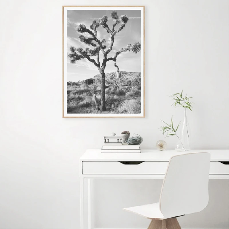 Joshua tree wall art prints living room decor