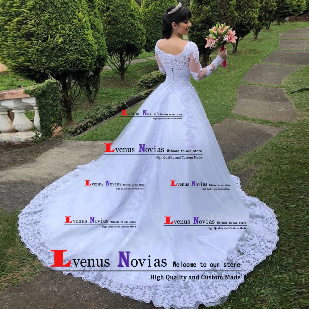 Vestido Casamento модное кружевное свадебное платье с длинным рукавом бальное платье Свадебные платья Robe de Mariee платье невесты Vestido Noiva