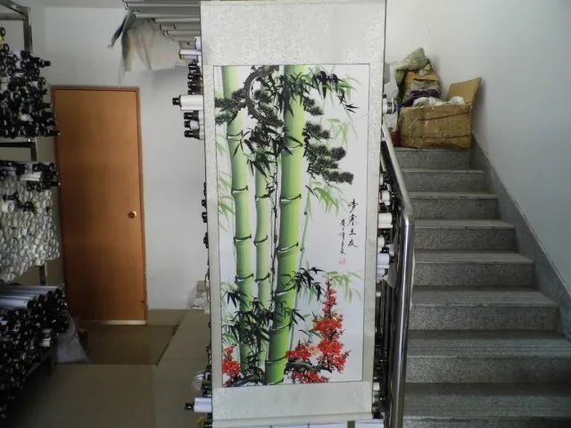

Chinese traditional painting,bamboo Chinese cultural landscape painting living room decoration painting High imitation goods