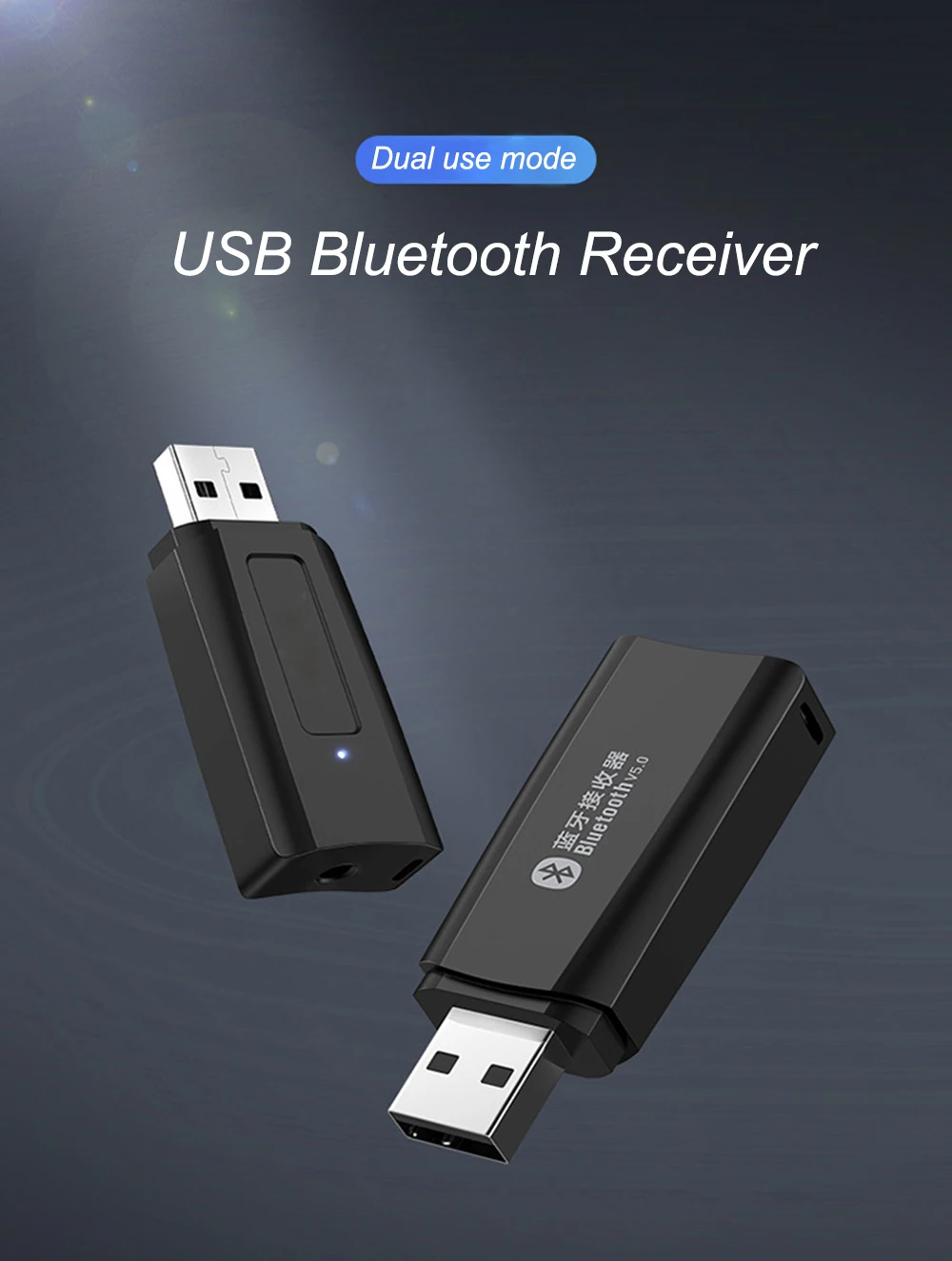 JINSERTA Автомобильный USB Bluetooth 5,0 аудио приемник Plug and Play 3,5 мм AUX аудио адаптер Автомобильный Mp3 плеер для автомобиля ТВ динамик