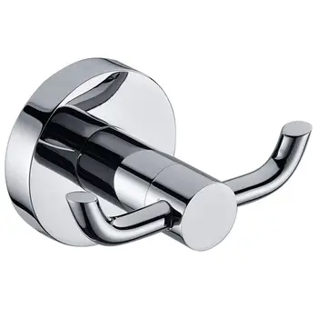 

Stainless Steel Towel Holder Bathroom Robe 2 Hook Hat Clothes Wall Door Hanger,5cmx6cmx8cm