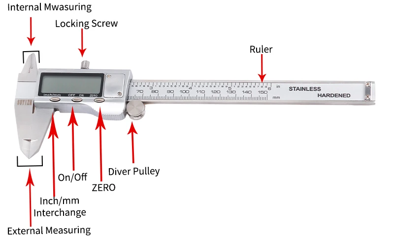 digital caliper,electronic digital caliper,digital vernier,diagnostic-tool J