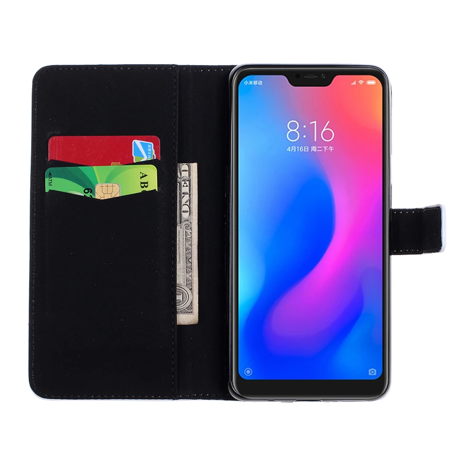 Флип-чехол из искусственной кожи для Coque iPhone 6S 7 Plus XS Max XR чехол для телефона s для Xiaomi mi 8 Red mi 6 6A Note 5 Pro 4X 5A Y1 Lite