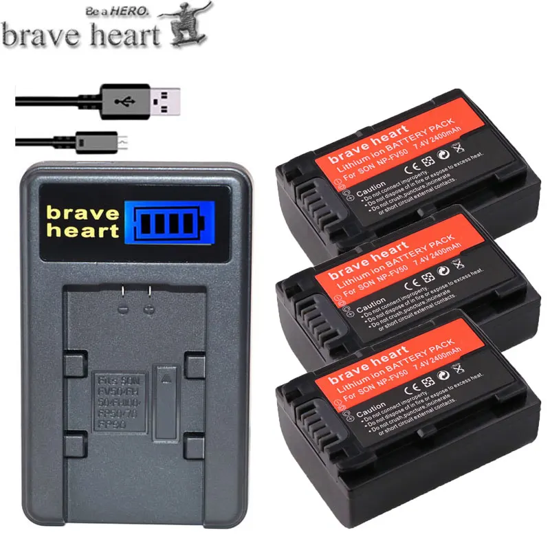 4-Packs NP-FV50 FV50 Camera Li-ion Batteries for Sony NP FV50 HDR-CX150E CX170 CX300 D6544,for sony NPFV50 accessories