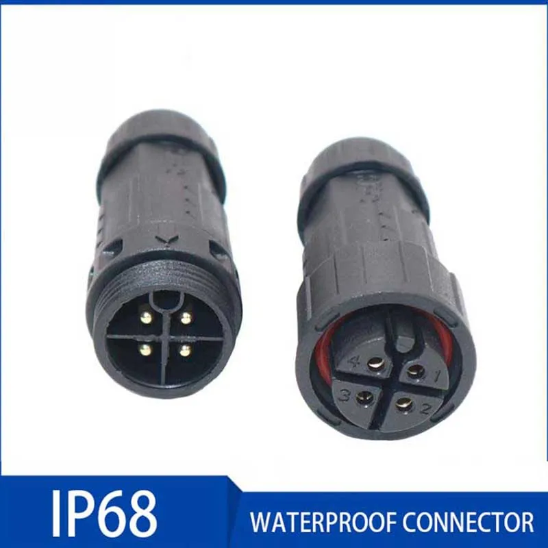 M19 Waterproof Electrical Cable Connector IP68 Screw Locking Plug Socket Connectors 2 3 4 5 6 7 8 9 10 Pins 7-10.5mm Cable