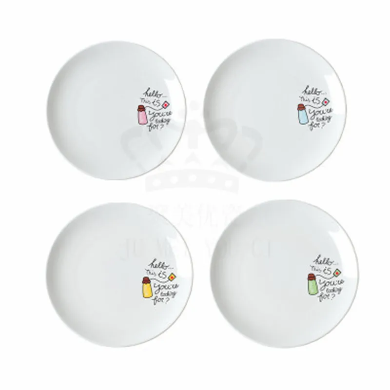 Dessert Plate Ceramic Dish Serving Dish Assiettes (9)