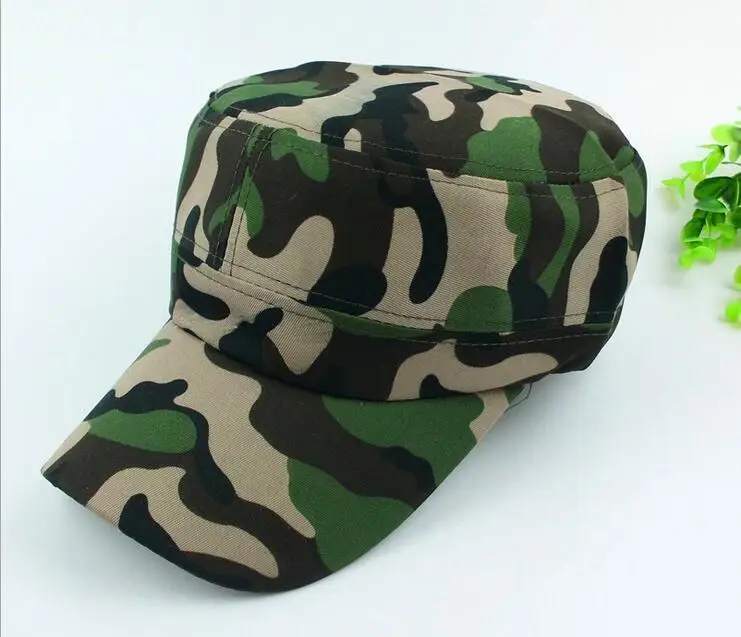 Военная шляпа новая Солнцезащитная шляпа мужская и женская камуфляжная плоская шляпа Спортивная Клубная Кепка шляпа - Цвет: 4