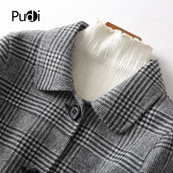 Pudi À Automne Carreaux Femmes Avec Laine Ro18108 Poche Style Nouvelle Hiver Manteau Loisirs Veste 2018 Livraison HUArq1xSwH