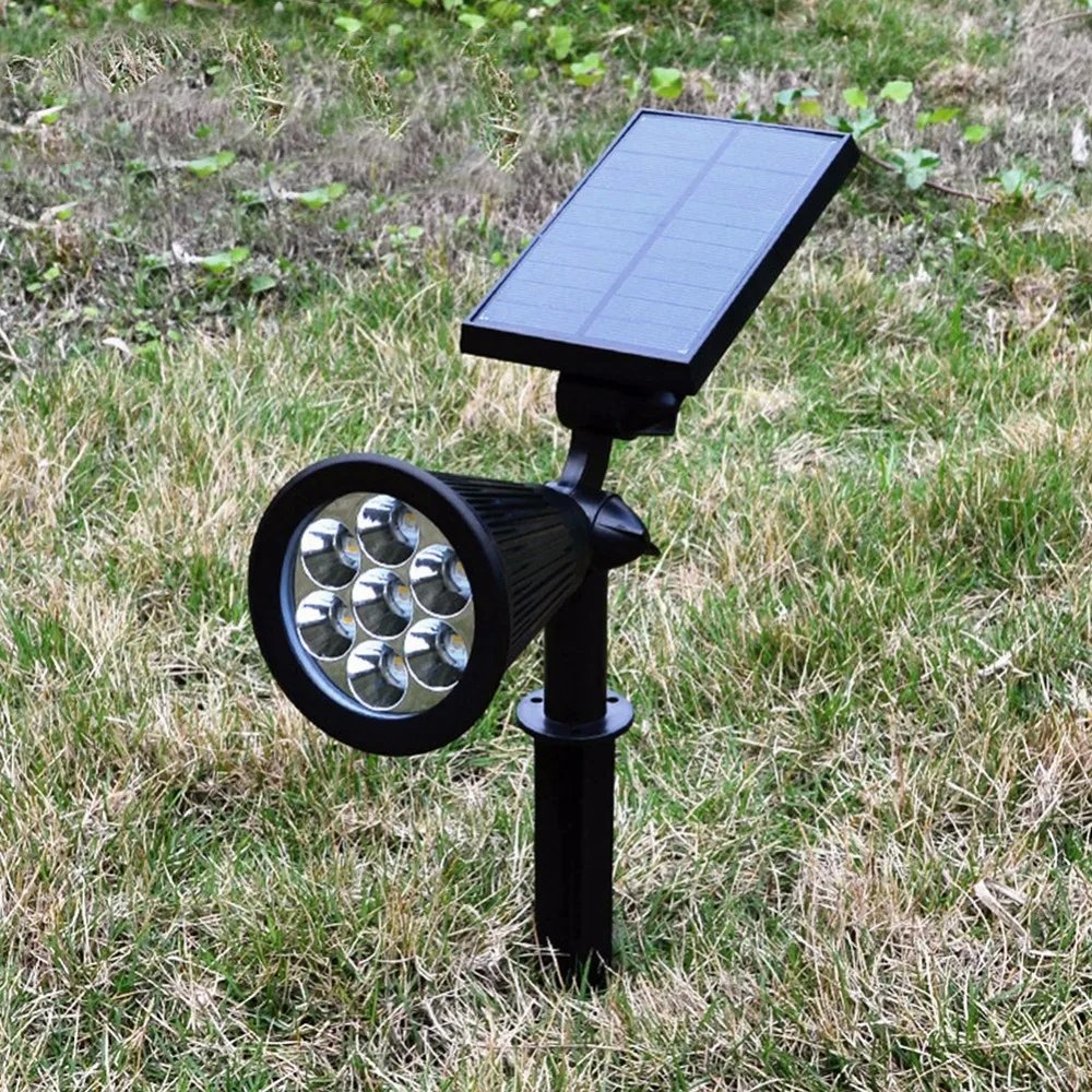 

7 LED Solar LED Spot Light Single color super bright waterproof lawn lamp garden ground lamp landscape projection lamp