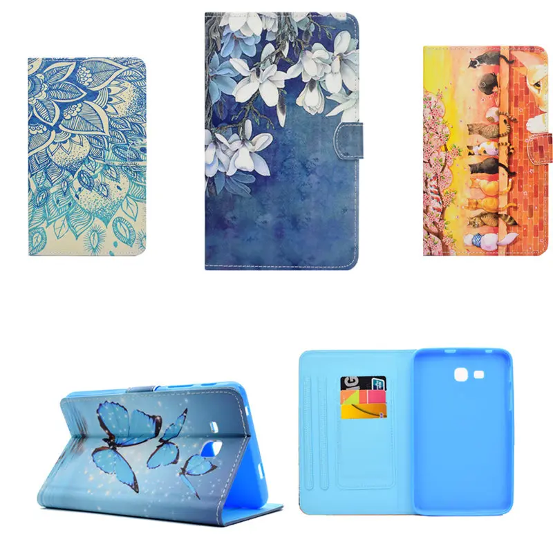 

New Print PU Leather Protective Cover case for Samsung Galaxy Tab 3 lite 7.0 inch T110 T111 T113 T116 SM-T110 Tablet Stand cover