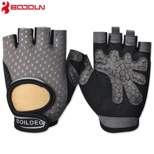 BOODUN, дышащий материал, фитнес спортивные перчатки для тренировок, перчатки для мужчин и женщин, для йоги, для спорта на открытом воздухе, половина относится к упражнениям, Нескользящие перчатки