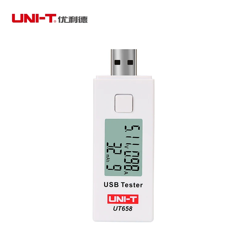 UNI-T UT658 UT658B USB Тестер Вольтметр Амперметр цифровой ЖК-дисплей монитор напряжения измеритель тока 9 в 3 А с подсветкой - Цвет: UT658