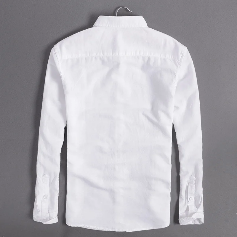Мужская льняная рубашка дышащая с длинным рукавом|chemise homme|chemise homme brandchemise fashion |