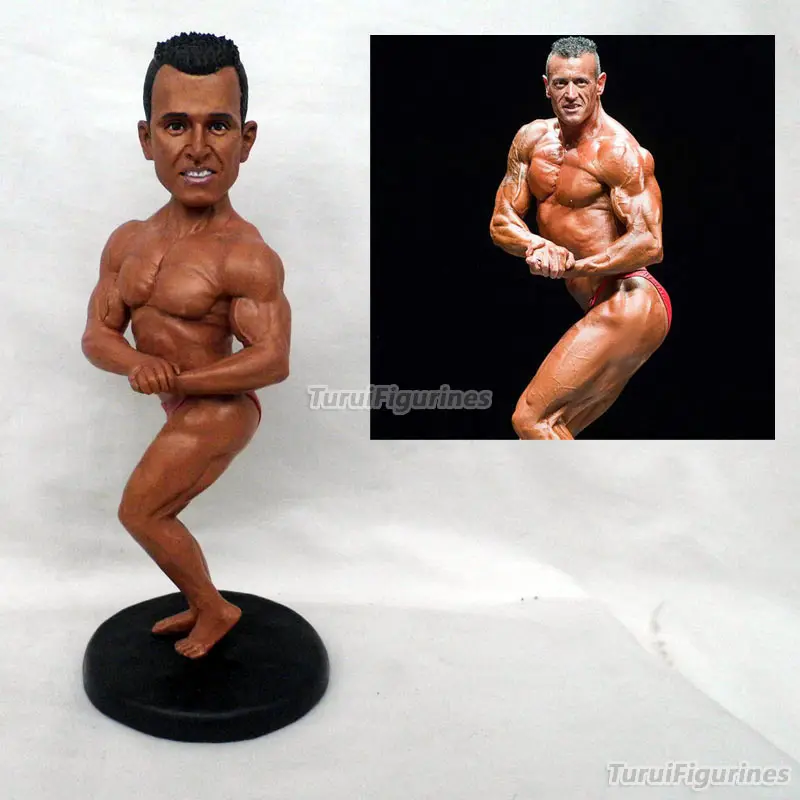 custom fitness bobblehead figurines for sports games dolls souvenirs Miniatures polymer caly home decor bobblehead china statue