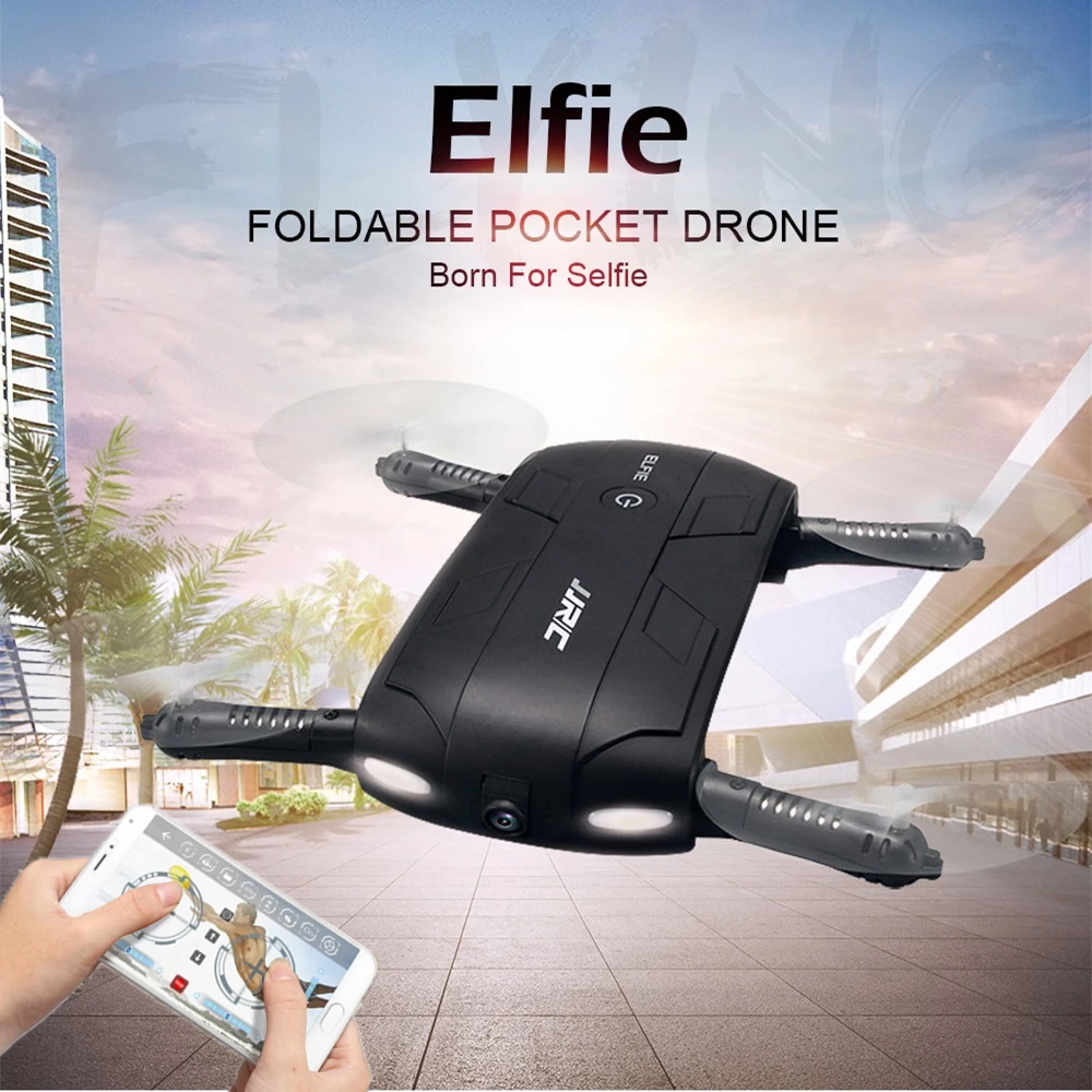 Original JJRC H37 Selfie Drone With Camera Foldable Pocket Fpv Quadcopter Rc Drones Phone Control Wifi