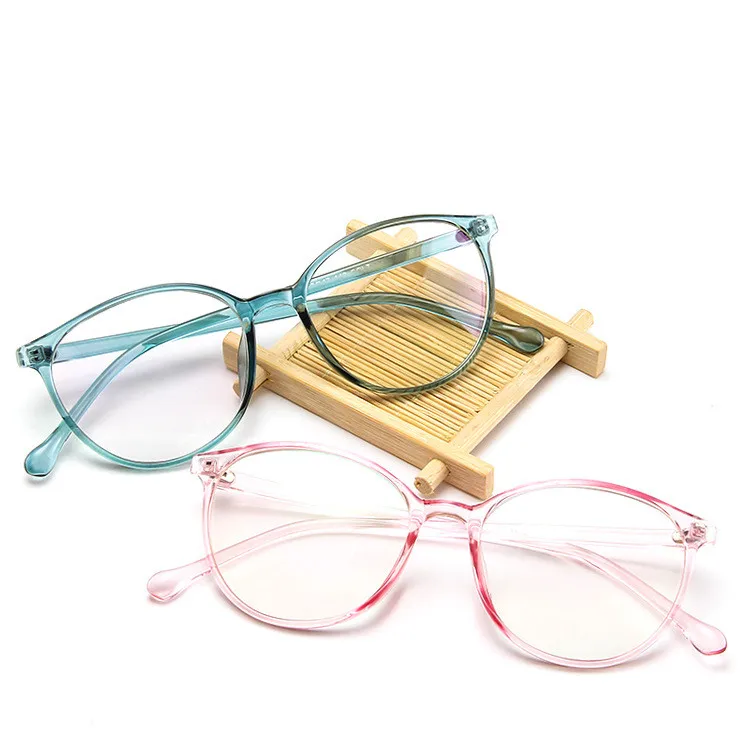 Ретро Круглый карамельный цвет ультра-светильник для очков оправа для мужчин и женщин прозрачные линзы прозрачные очки для близорукости
