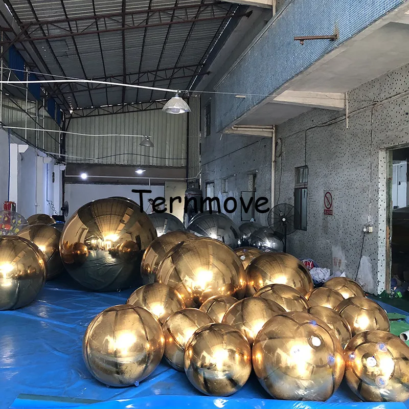 Reflective giant bubble ball color inflatable mirror balloon advertise mirror with durable pvc material For event Exhibition