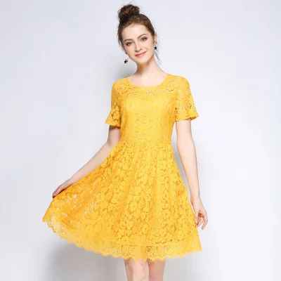 ryeon 5xl plus size yellow  office summer dresses  (24)