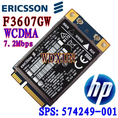 Разблокированный модуль Ericsson F3607gw/для Hp Hs2330 3g Wwan Hsdpa 7,2 Мбит/с Sps#: 574249-001 3g USB модем wcdma edge 3g/2g сетевая беспроводная карта