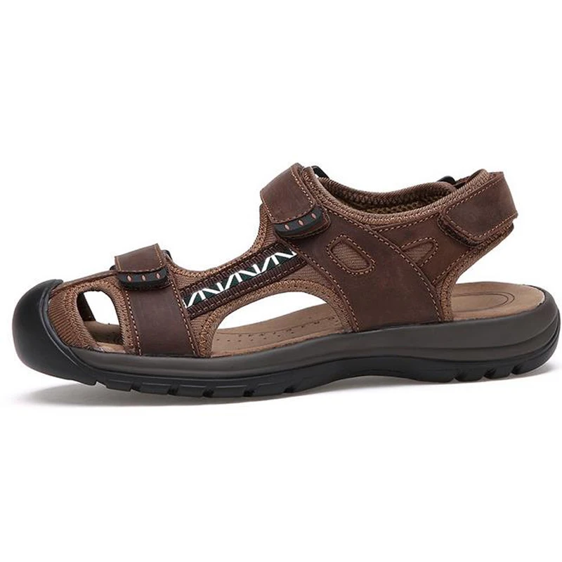 Tangenst/летние мужские сандалии из натуральной кожи пляжные из коровьей кожи мужские туфли на плоской подошве новые мужские брюки размер 38~ 45 XML211