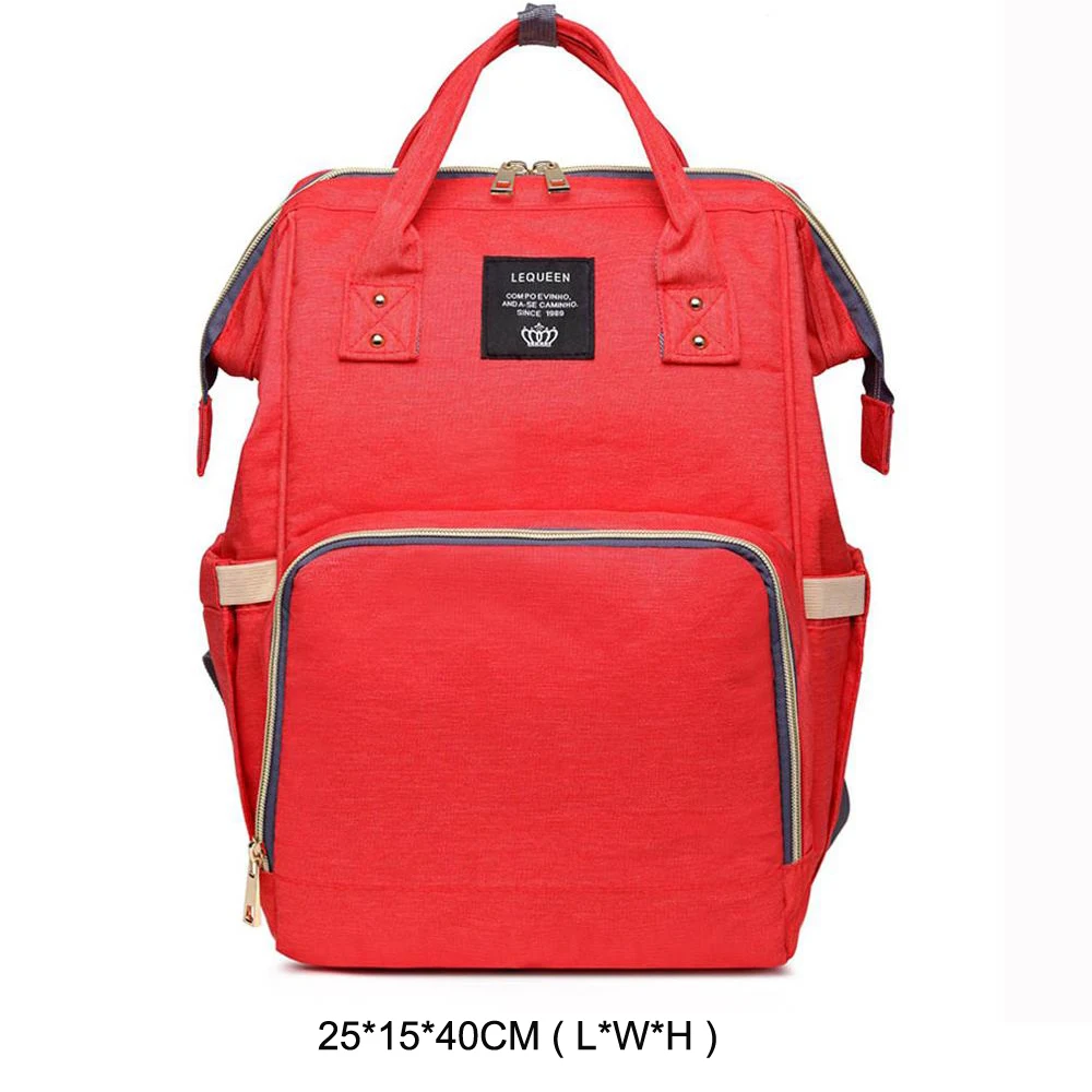 Сумка для подгузников для мам, сумка для детских колясок, Большой Вместительный рюкзак для мам, сумка для кормления, сумка для пеленок - Цвет: orange red