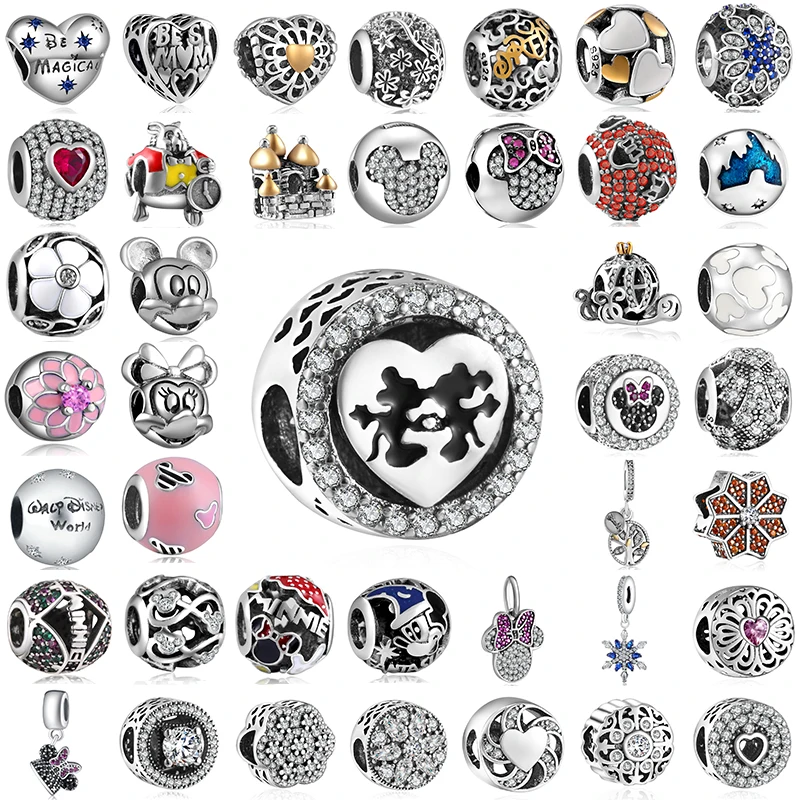 

Wholesale Diy Combination 925 Sterling Silver Original Spacer Beads For Jewelry Making Fit Pandora Charm Bracelet GW195-297