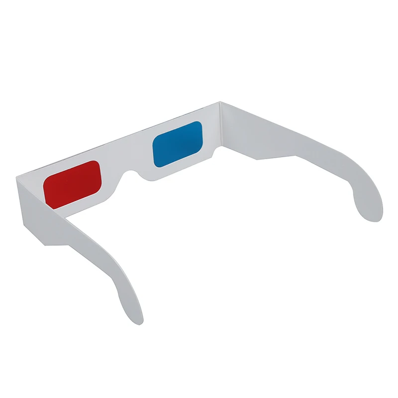 100 пары Красного/голубого цвета(синий) анаглиф 3D очки 3-х мерные