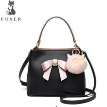 FOXER Роскошные модные кожаные сумки из натуральной кожи женская сумка-мешок Дикий сезон весна-лето сумка