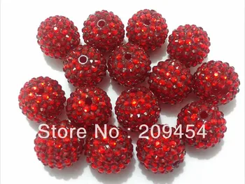 

22mm 100pcs/lot Red Resin Rhinestone beads