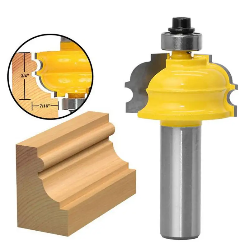 

1Pc 1/2 Inch Shank Woodworking Cutter Router Bit Shaker Rail Stile Milling Cutter Drill Tenon Tool For Wood Panel Cabinet Door