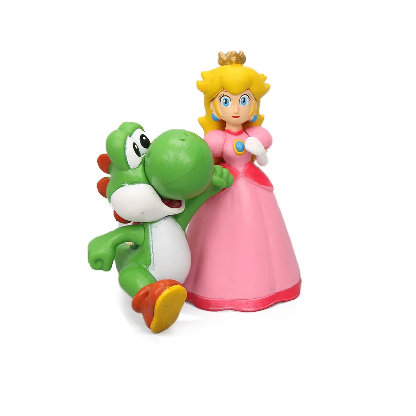 Набор фигурок из 6 Donkey Kong персиковый жад Марио Луиджи Йоши ПВХ|action figure super mario|figure