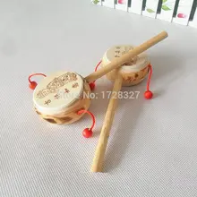2015 free shipping new baby educational toys wooden rattle wooden rattle drum G001