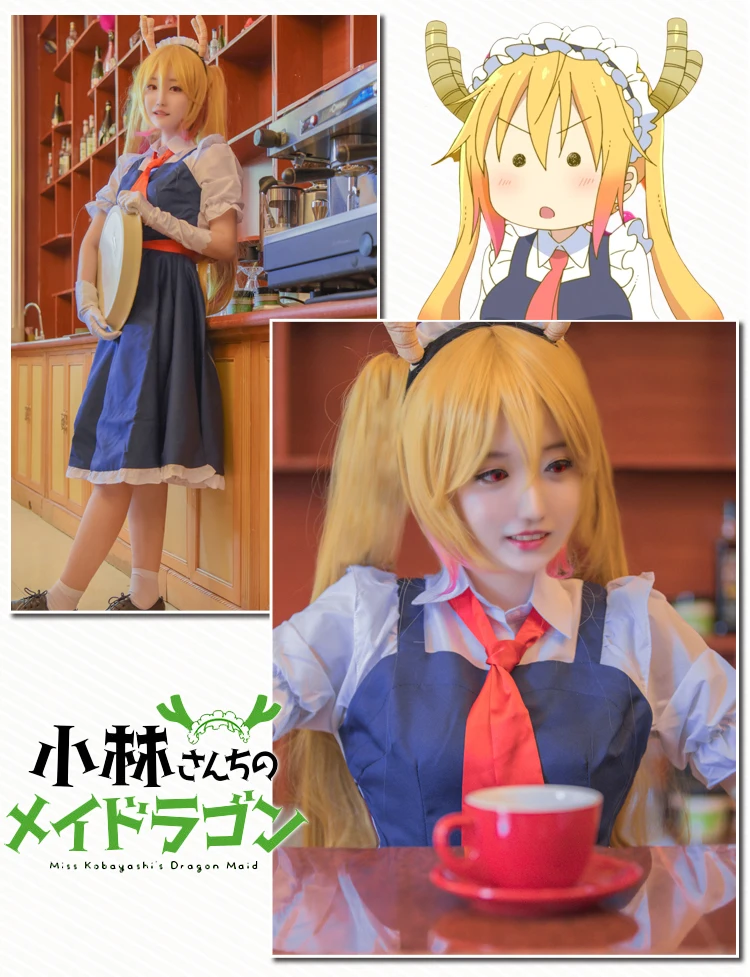 Cosplay&ware Miss Kobayashi Dragon Maid Tohru Cosplay Costume Dress Uniforms Halloween Party Wear -Outlet Maid Outfit Store HTB1nzylaPzuK1RjSspeq6ziHVXaP.jpg
