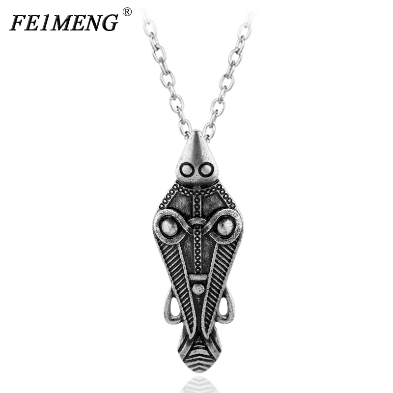 

Viking Necklace Nordic Talisman Ancient Odin's Raven Punk Vintage Silvery Pendant Necklaces For Men Women Cool Accessories