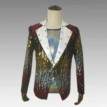 Европейский и американский стиль, розовый, фиолетовый, градиентный, разрывающийся, индивидуальный костюм, мужской костюм с откидной крышкой, платье