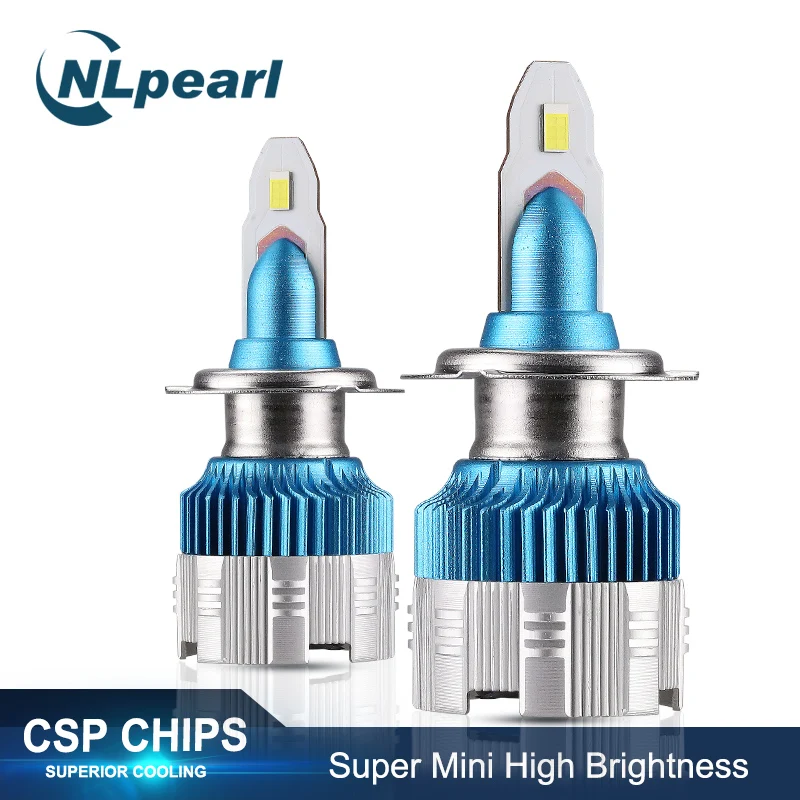 Nlpearl 2x Mi2 Led H7 лампы для передних фар H4 H7 светодиодный мини H3 H1 9005/HB3 9006/HB4 H8 H9 H11 50 Вт 8000LM авто лампы фары 6000K 12V