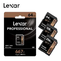 Lexar SD карта 667x64 ГБ 32 ГБ высокая скорость 16 ГБ 128 Гб Compactflash память реальная емкость карты Бесплатная доставка