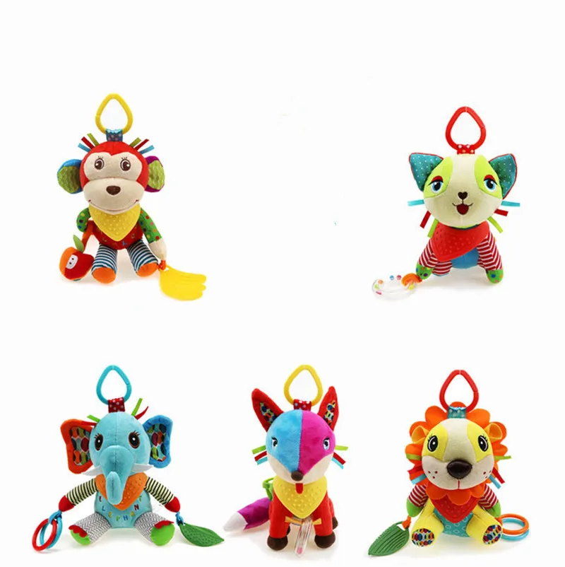 

Children Mobile Lovely Plush Stuffed Animals Textured Soft Bed Crib Stroller Hanging Decor Activity Game Fun Baby Appease Toys