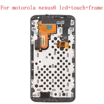 

JPFix For Motorola Nexus 6 XT1100 XT1103 LCD Display Touch Screen Digitizer Assembly With Frame