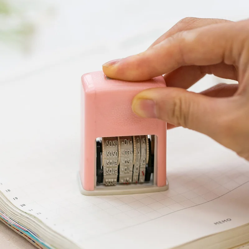 DIY винтажный пластиковый штамп в рулоне, месяц, дата, колесо, штампы, дневник, альбом, скрапбукинг, канцелярские товары