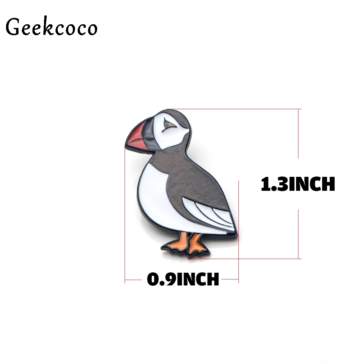 Puffin морская птица цинковый металлический Узелок Значки для рубашки Сумка Одежда Кепка рюкзак броши для обуви значки медали украшения J0184