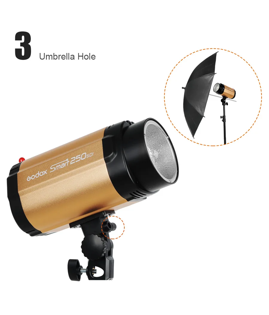 GODOX Smart 250SDI стробоскопический студийный светильник для фотовспышки 250 вт профессиональная студийная лампа 220 в 110 В