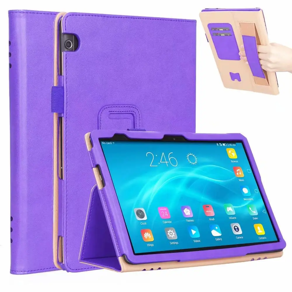 Чехол-сумка Handrest чехол для huawei Mediapad T5 10 мешок Бизнес держатель мешка T5 Wi-Fi 10,1 дюйма W09 AGS2 L09+ ручка - Цвет: Фиолетовый