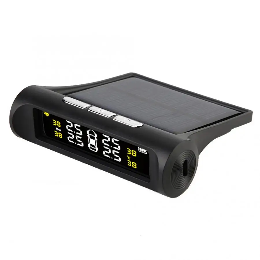 Датчик давления для шин автомобиля беспроводной солнечной энергии TPMS система контроля давления в шинах с 4 датчиками s автомобильные аксессуары