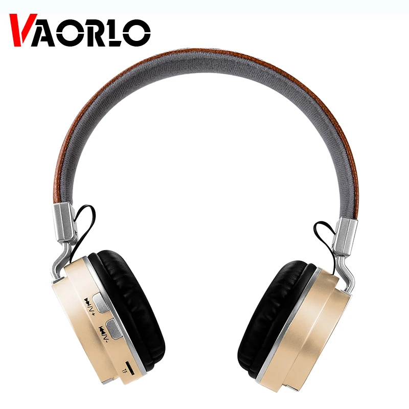VAORLO беспроводные Bluetooth наушники стерео звук с микрофоном TF карта FM Аудио Mp3 плеер