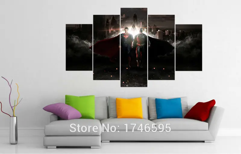 Печать 5 шт. Бэтмен V Супермен эра правосудия постер Фильма home decor Живопись на